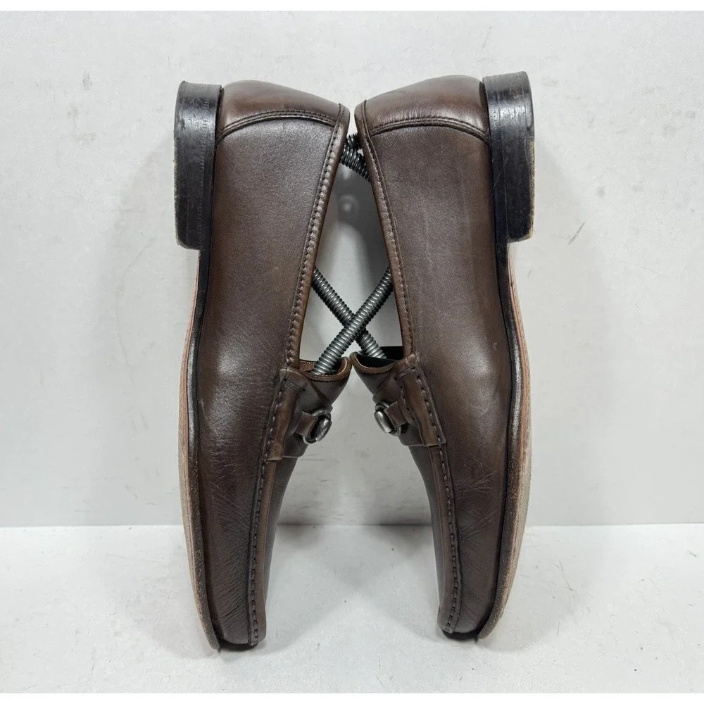 Allen Edmonds Verona II Loafer Shoes Brown Leather Italian Bit Men's Size 8.5 D